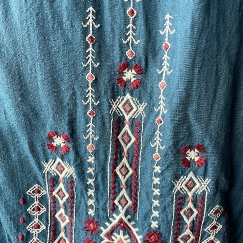 Francesca’s dress Collection miami small turquoise bohemian peasant dre… - Picture 2 of 7